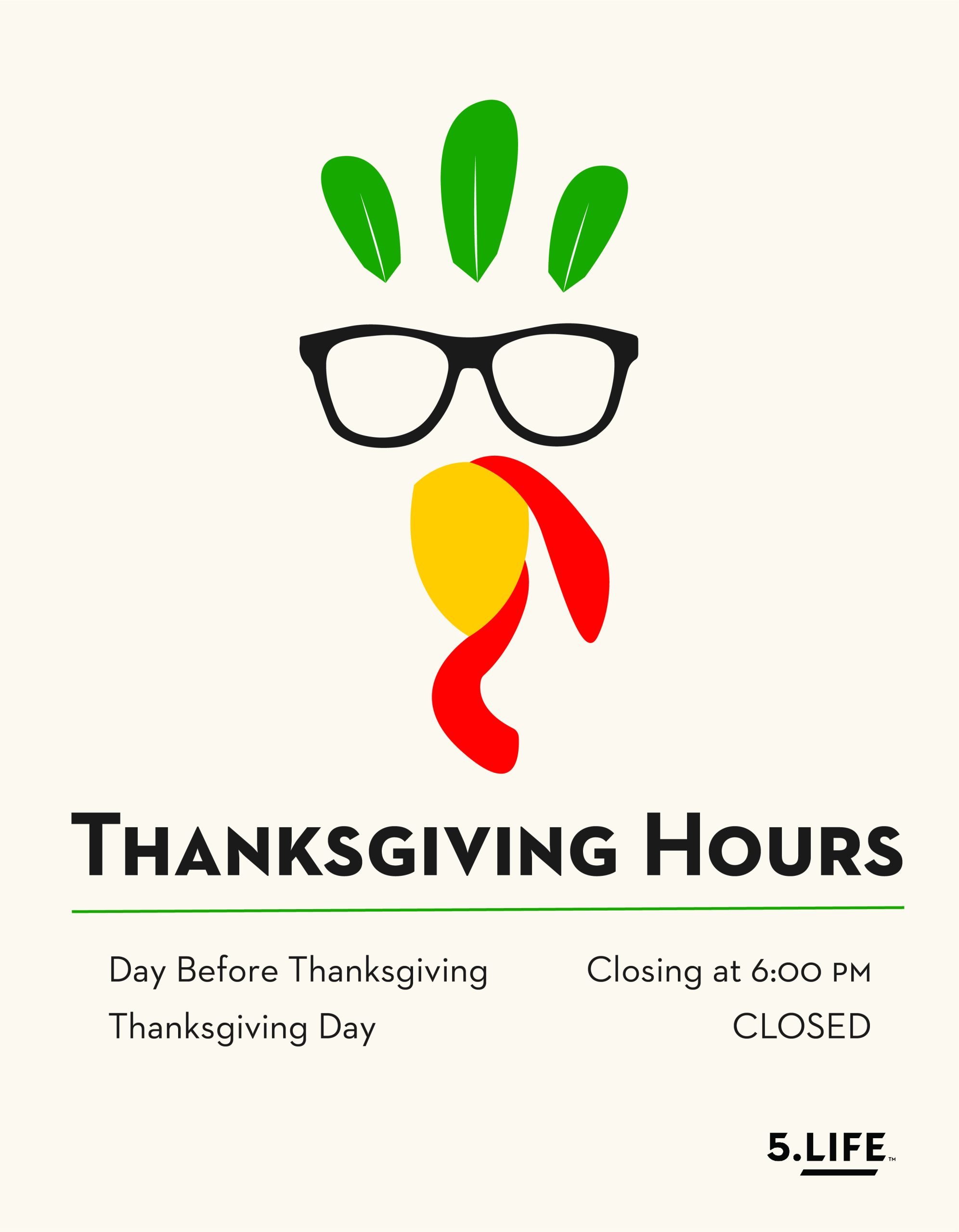 11 Thanksgiving Closure