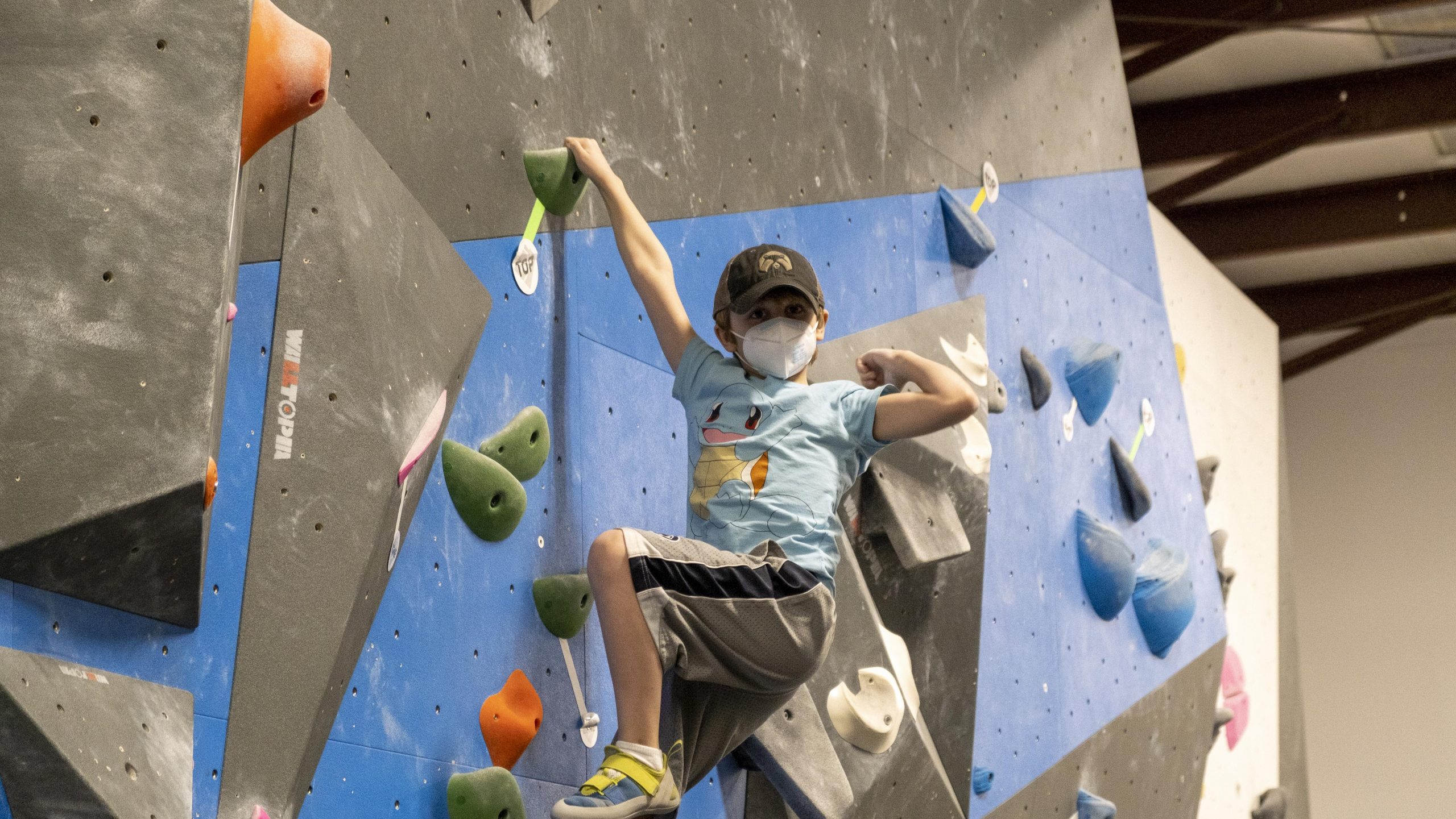youth climber youth climber flexing