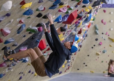 climber bouldering